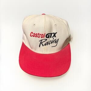 Castrol GTX Racing Hat White Adjustable Vintage Hat White Snapback USA